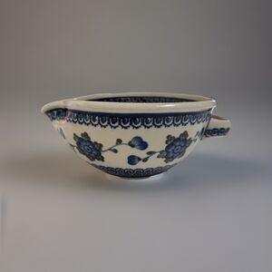 Boleslawiec Polish Pottery Mixing Bowl Peacock Eye Pattern Handmade Cottage
